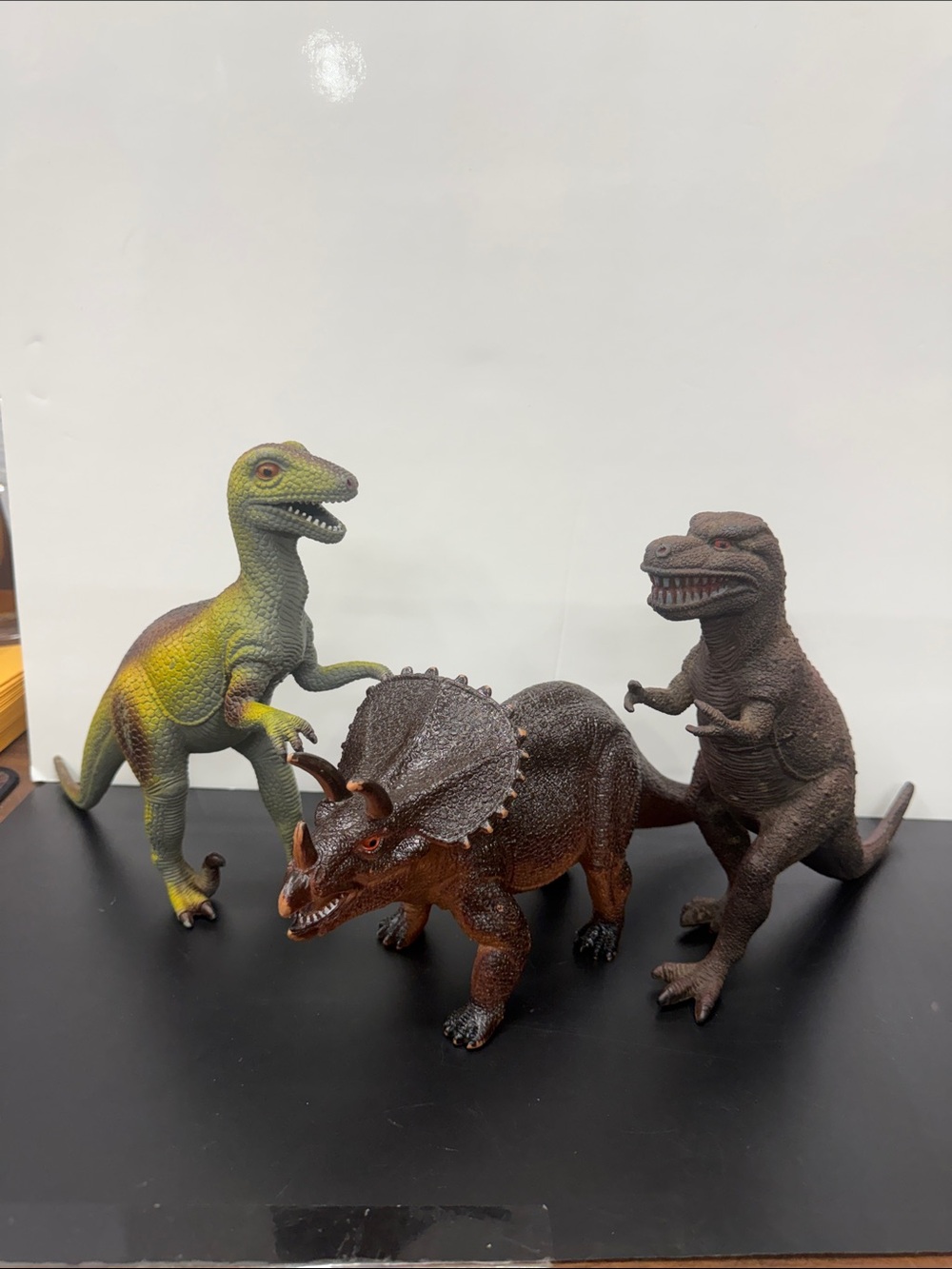 Lot of 3 Vintage plastic Dinosaurs 1980’s